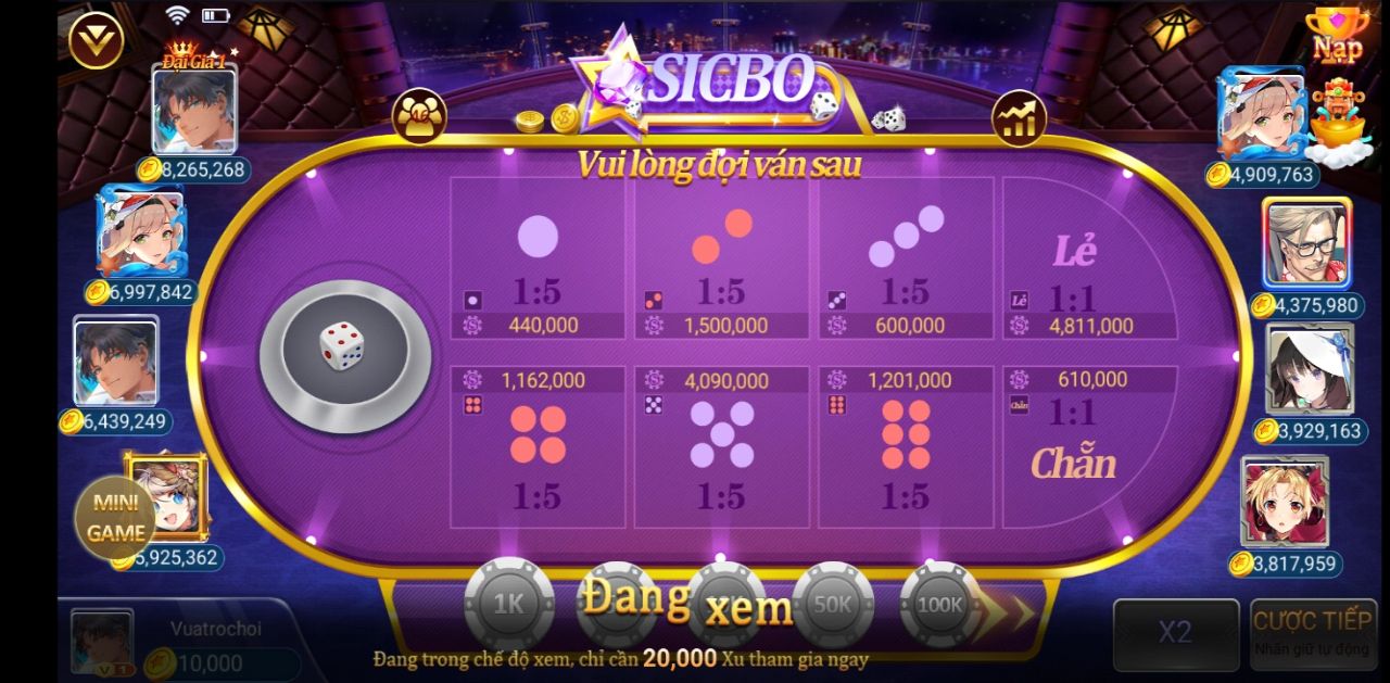 chơi game sicbo tại dwin68